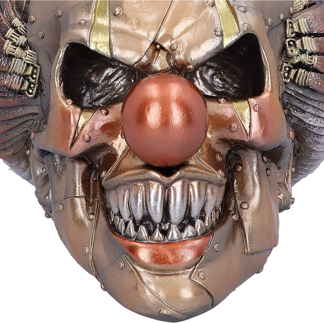 Nemesis Now Mechanischer Lach-Horror-Steampunk-Clown-Schädel-Ornament, Bronze, 1