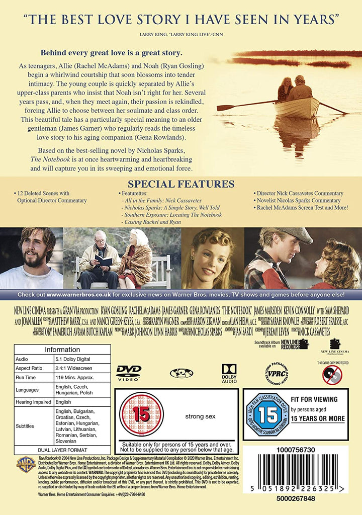 The Notebook [2004] [2019] – Liebesfilm/Drama [DVD]