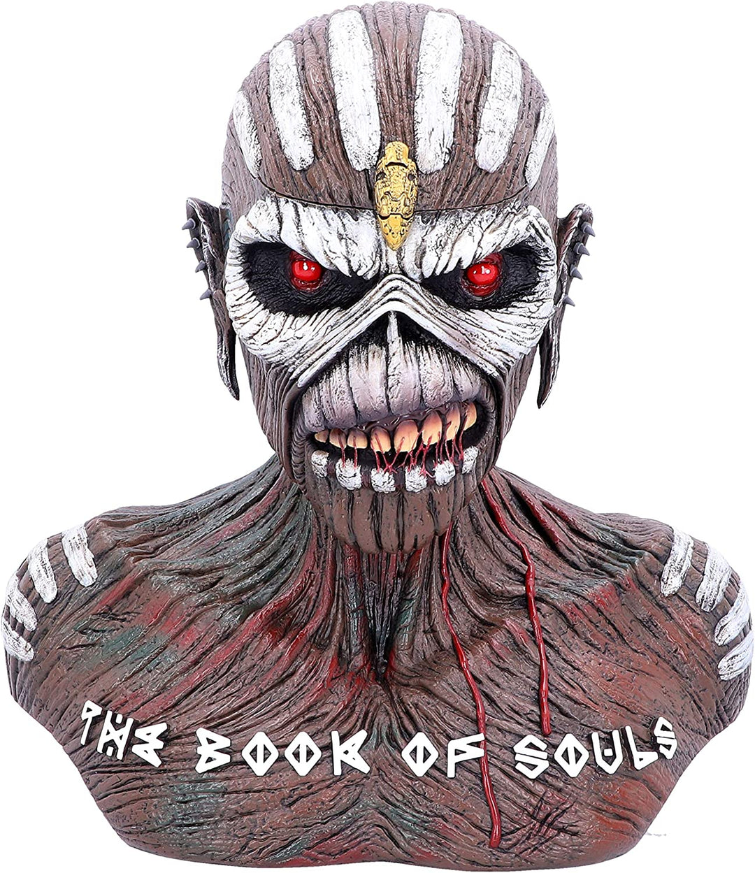 Nemesis Now offiziell lizenzierte Iron Maiden Book of Souls Eddie Büstenbox, braun, 26 cm