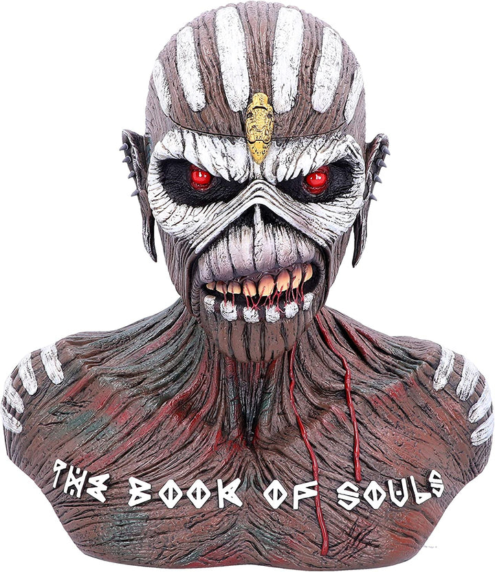 Nemesis Now offiziell lizenzierte Iron Maiden Book of Souls Eddie Büstenbox, braun, 26 cm