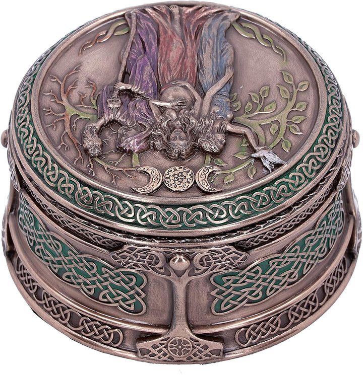 Nemesis Now H4743P9 Maiden Mother Crone Box, 9,5 cm, Kunstharz, Bronze, Einheitsgröße