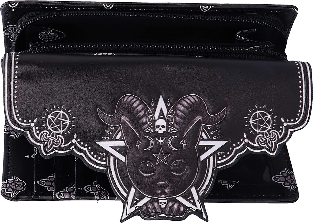 Nemesis Now Pawzuph geprägte Geldbörse 18,5 cm, Schwarz