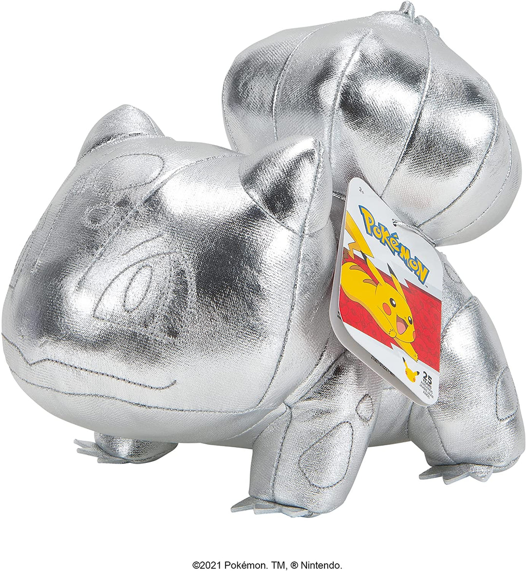 Pokemon PoKEMoN 674 PKW0237 EA 25th Celebration 8" Silber Bulbasaur Plüsch, Slive