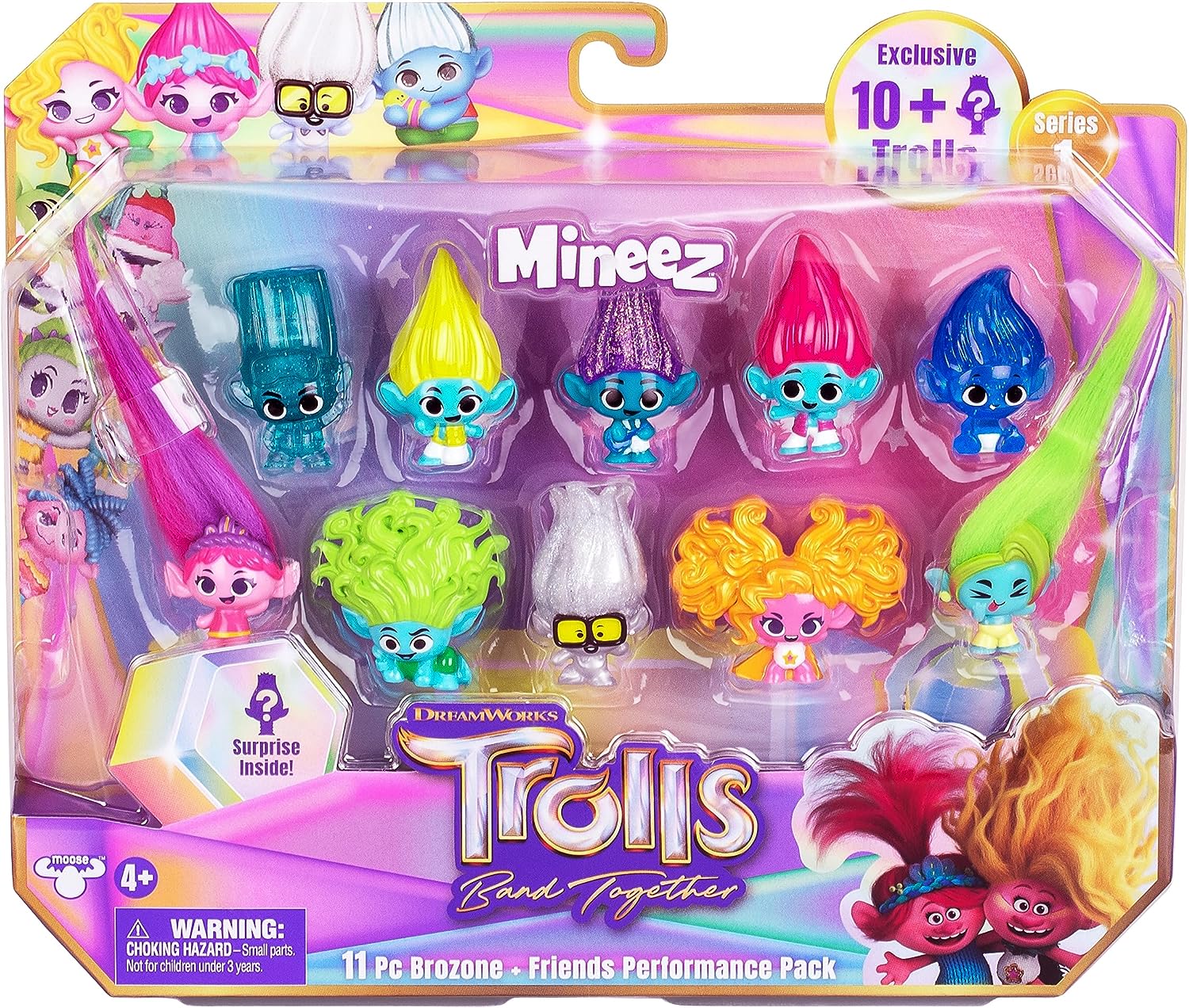 Trolls Mineez Series 1 - Band Together Brozone Performance 11-Pack Collectible Figures
