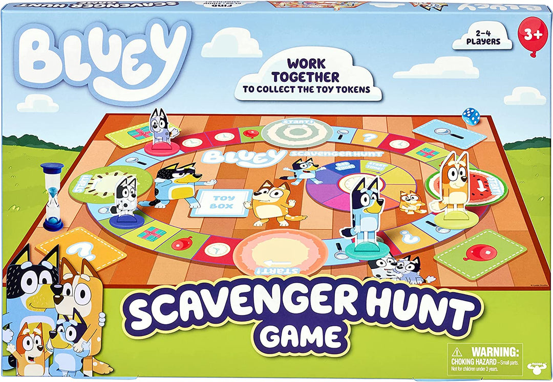 Bluey Scavenger Hunt Board Game - Official Family Board Game for 2-4 Players