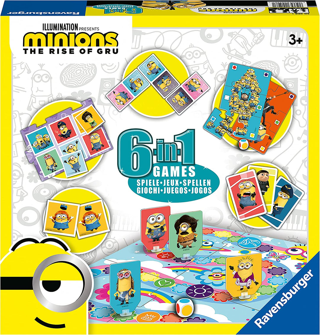 Ravensburger Minions 2 The Rise of Gru 6-in-1 Games Board Game (20598)