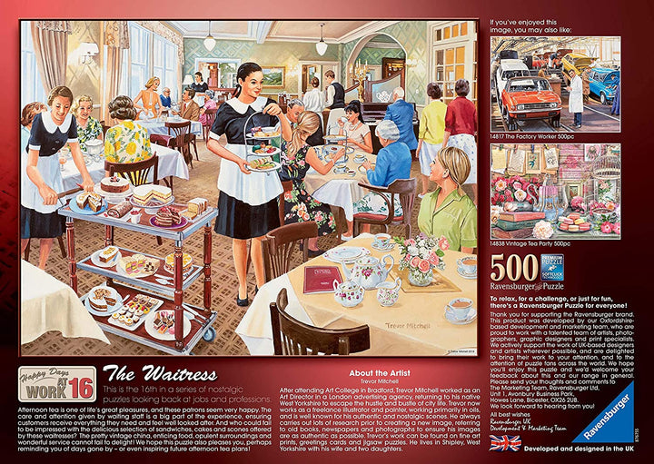 Ravensburger 14818 Happy Days at Work Die Kellnerin, 500-tlg