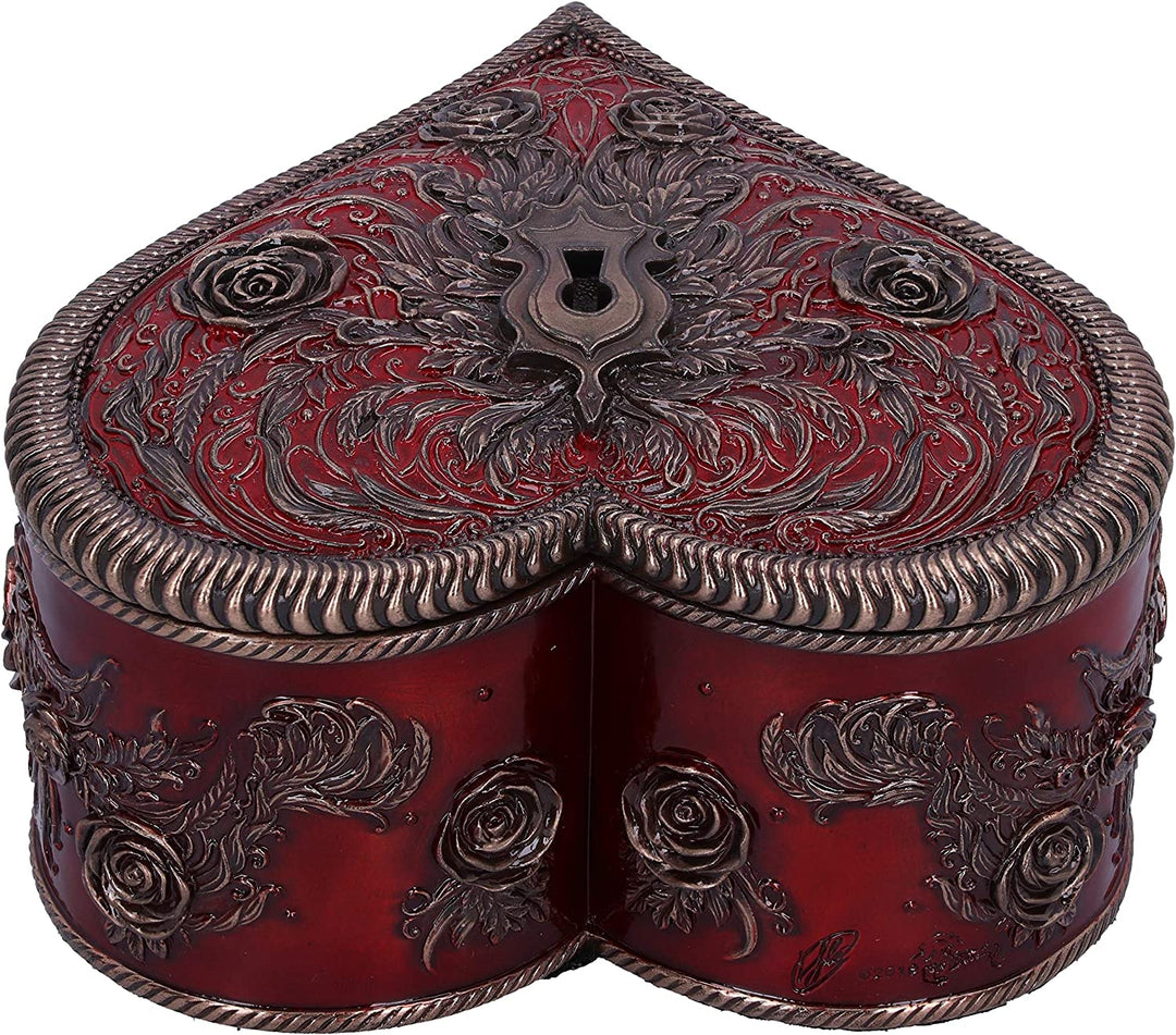 Nemesis Now Heart and Key Barock-Gothic-Romance-Box von Vincent HIE, Bronze, 11.