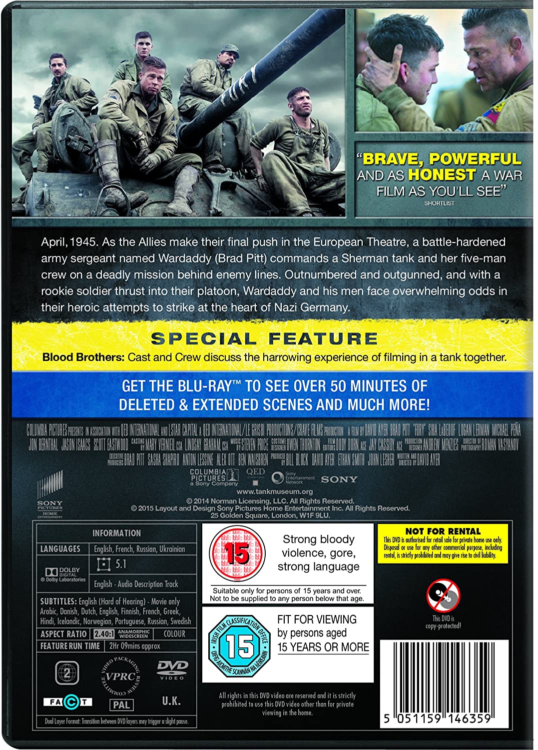 Fury – Krieg/Action [DVD]