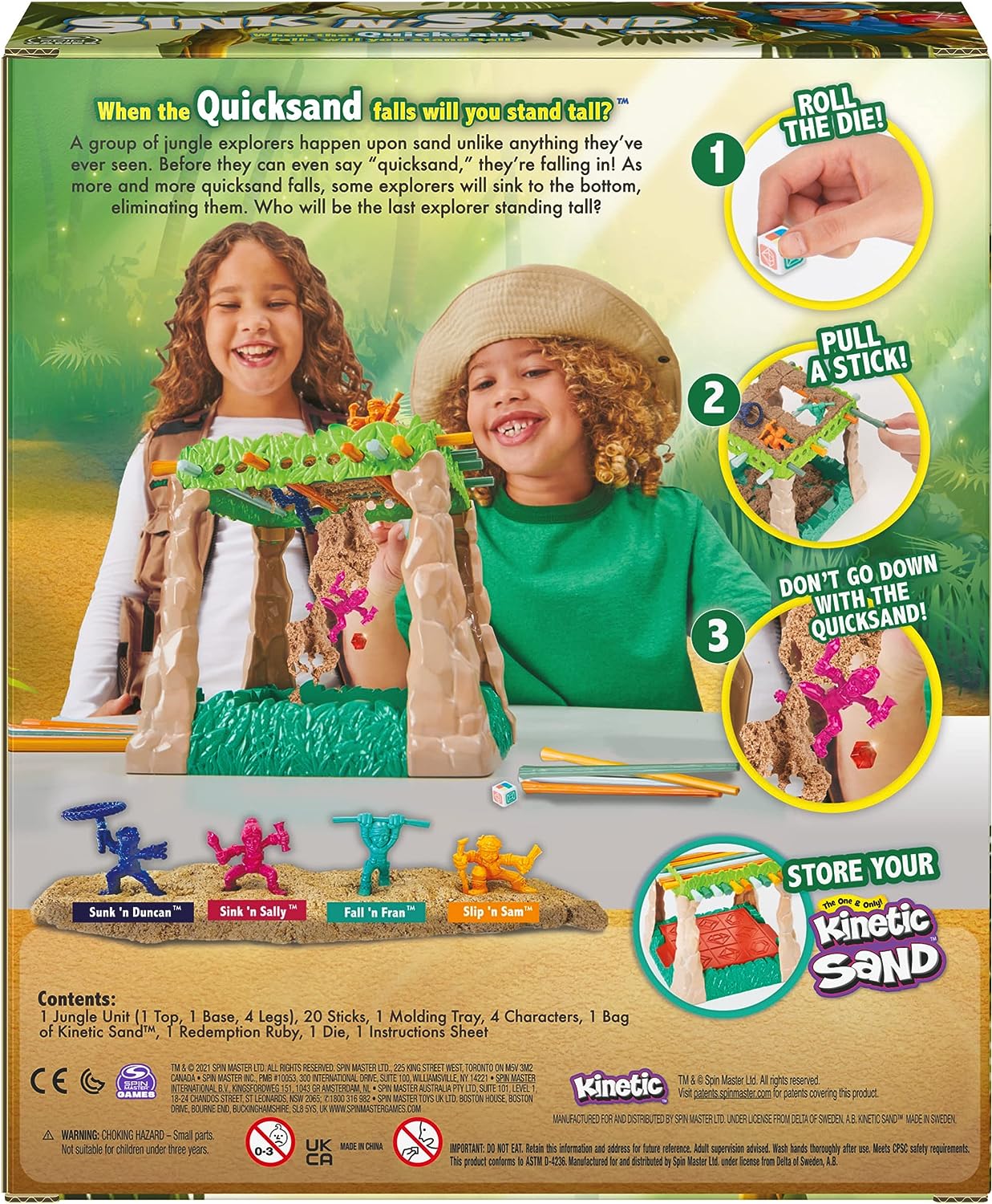 Spin Master Games Sink N’ Sand Quicksand Kids Board Game with Kinetic Sand