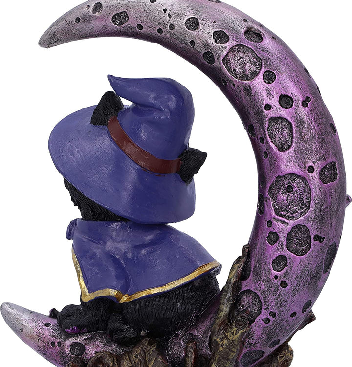 Nemesis Now Grimalkin Witches Familiar Figur, schwarze Katze und Halbmond, 18.
