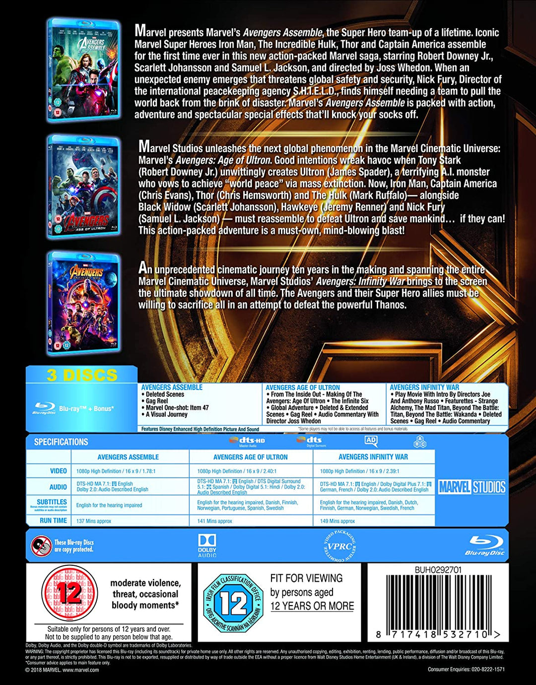 Avengers-Trilogie [2018] [Region Free]
