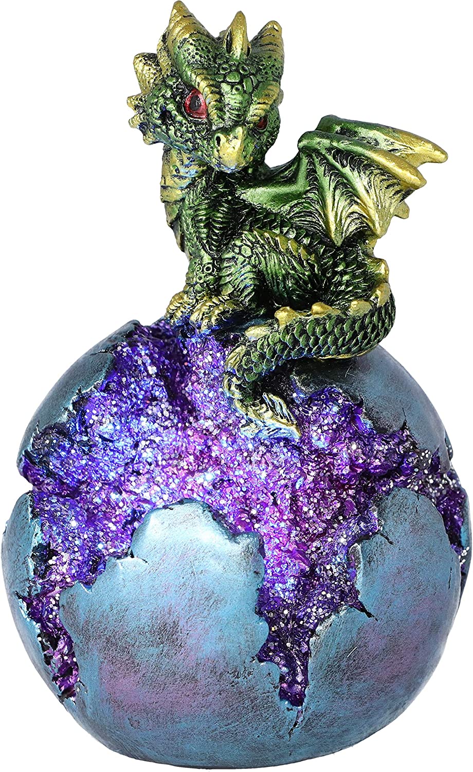 Geode Guard Green Dragon Sphere Kristallfigur
