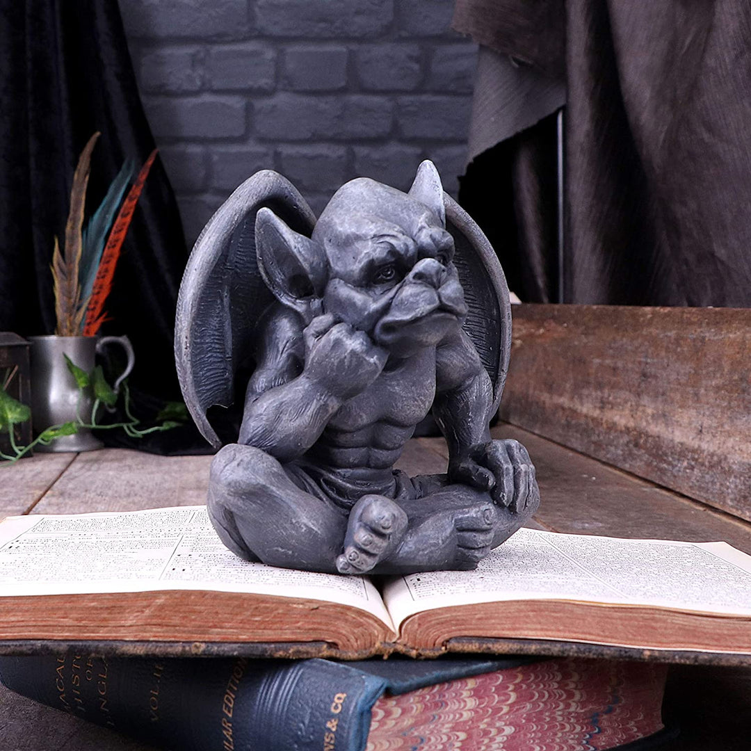 Nemesis Now Laverne dunkelschwarze groteske Gargoyle-Figur, 13 cm