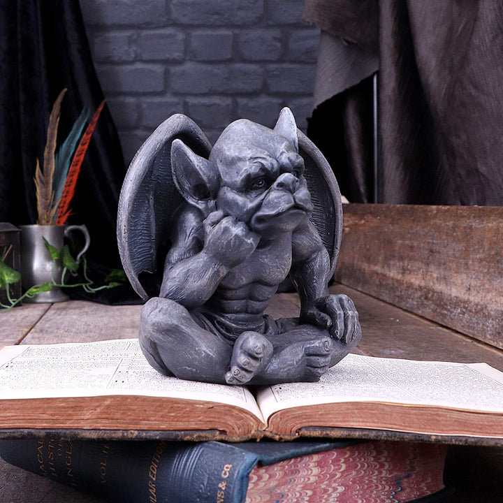 Nemesis Now Laverne dunkelschwarze groteske Gargoyle-Figur, 13 cm