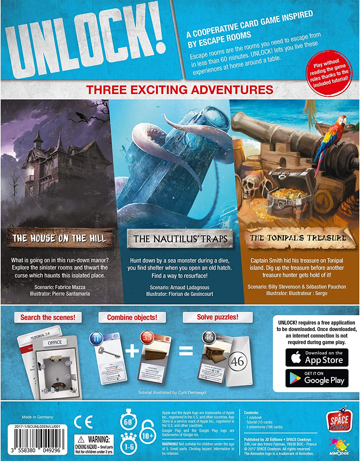 Asmodee Unlock 2 Mystery Adventures Card Game, English