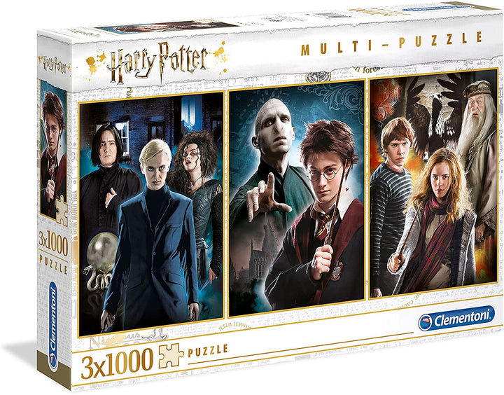 Clementoni 61884, Harry Potter-Puzzle für Erwachsene und Kinder, 3 x 1000 Teile, ab 10 Jahren