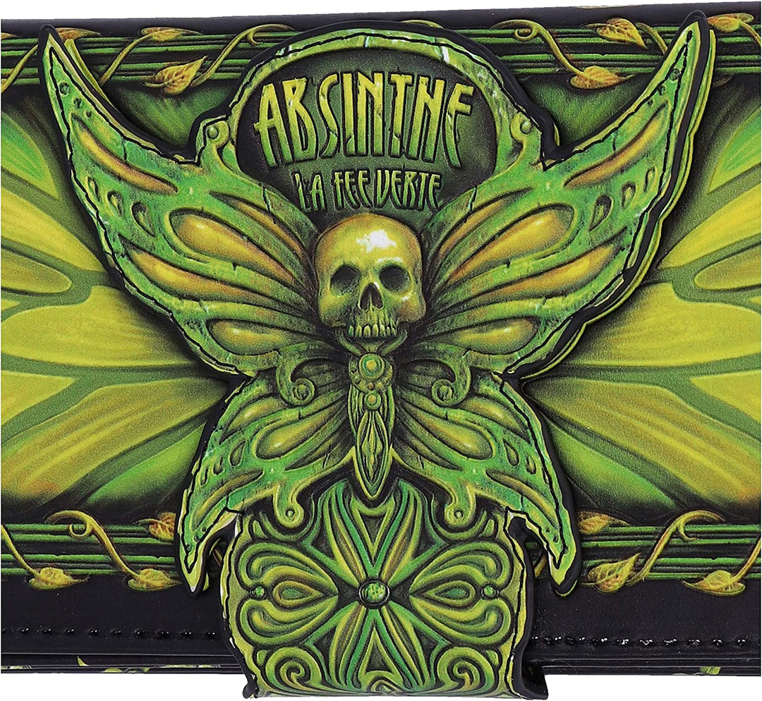 Nemesis Now Absinthe La Fee Verte Green Fairy geprägte Geldbörse, Polyurethan, 18,5