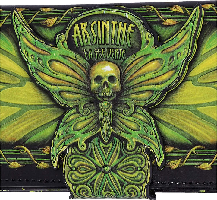 Nemesis Now Absinthe La Fee Verte Green Fairy geprägte Geldbörse, Polyurethan, 18,5
