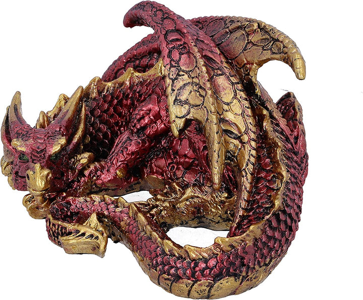 Nemesis Now Aaden Roter und Goldener ruhender Drache, 10,2 cm, U5289S0