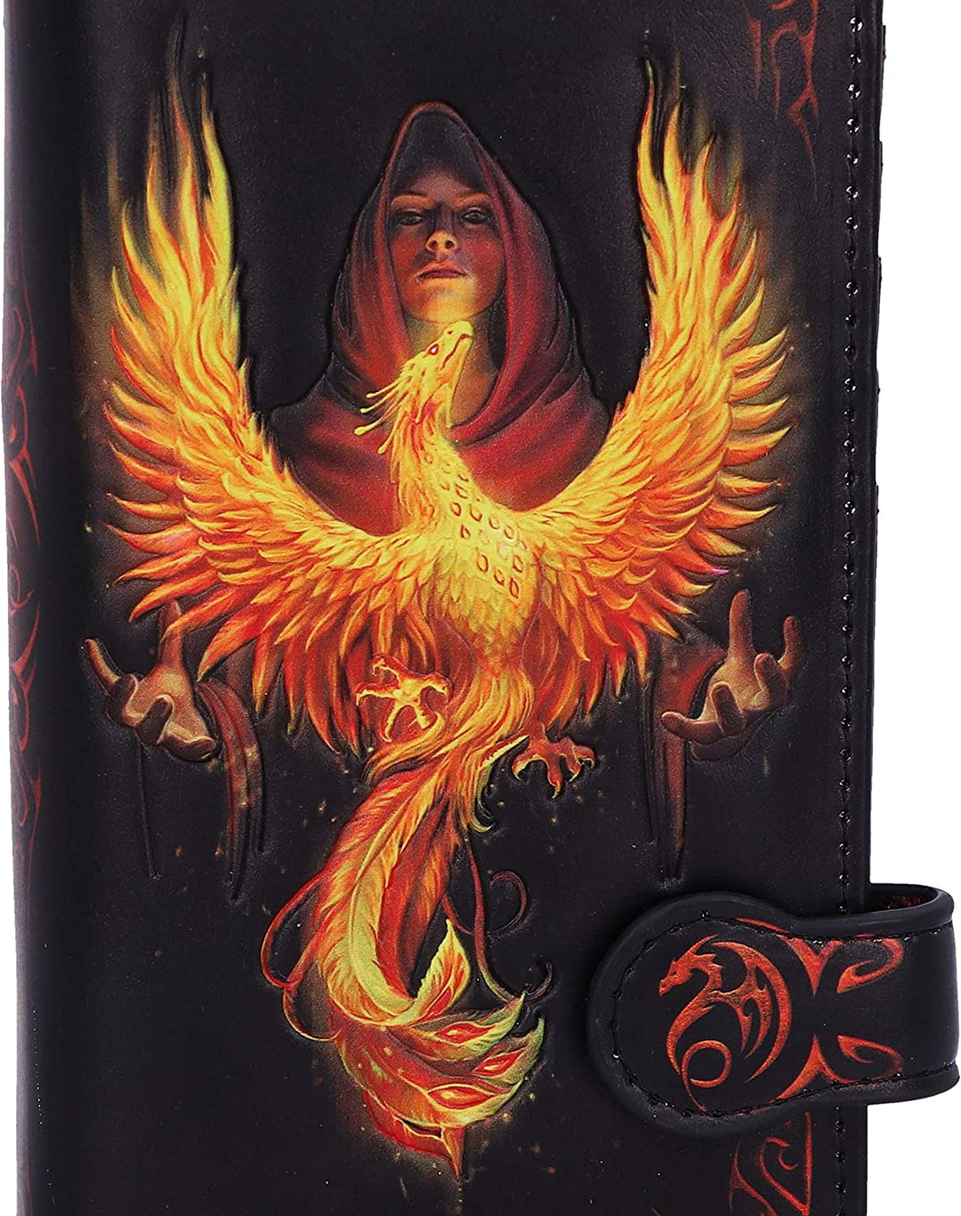 Nemesis Now Anne Stokes Phoenix Rising Mythical Bird Geprägte Geldbörse, Schwarz, 18,5