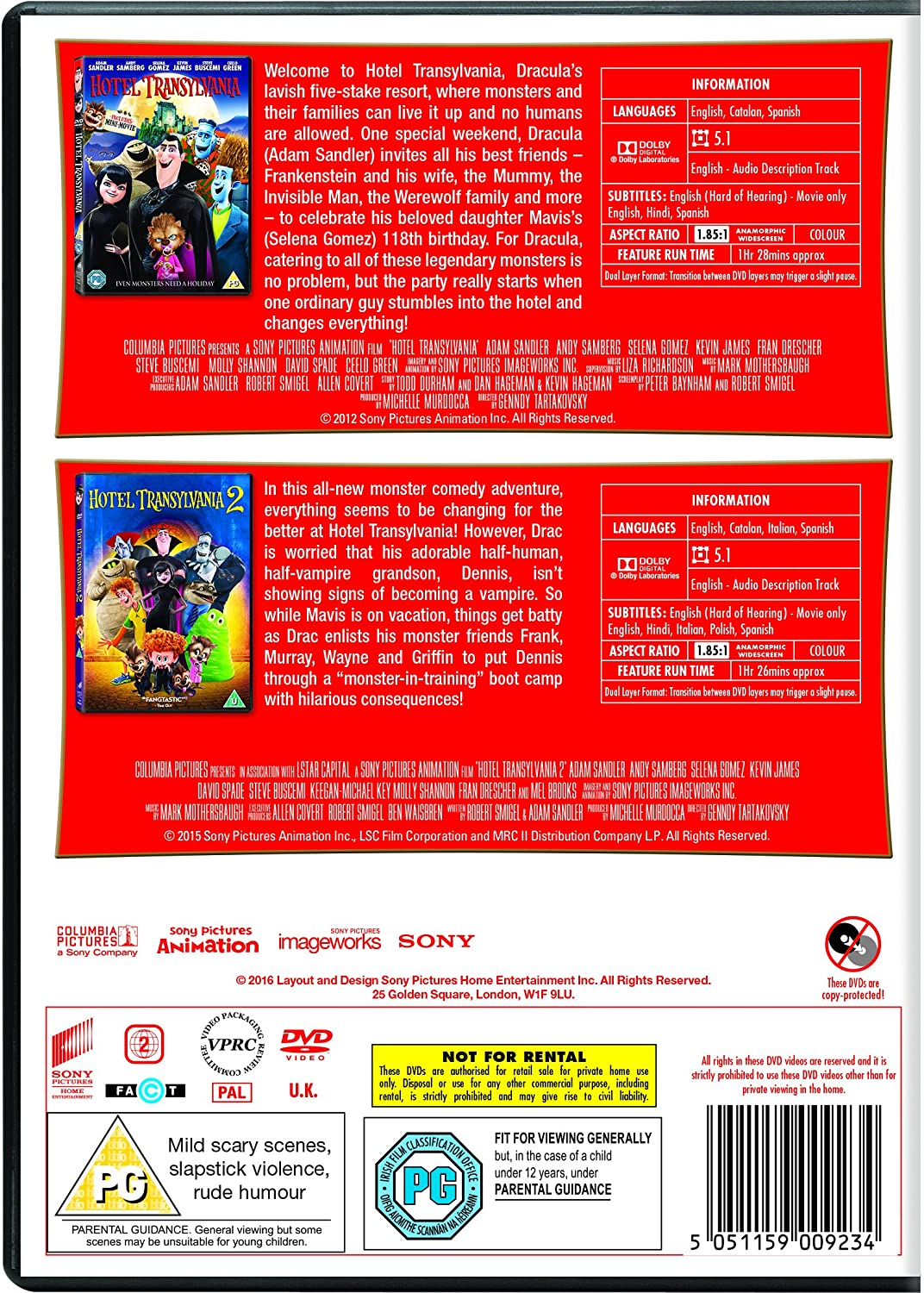 Hotel Transylvania 1&amp;2 – Familie/Komödie [DVD]