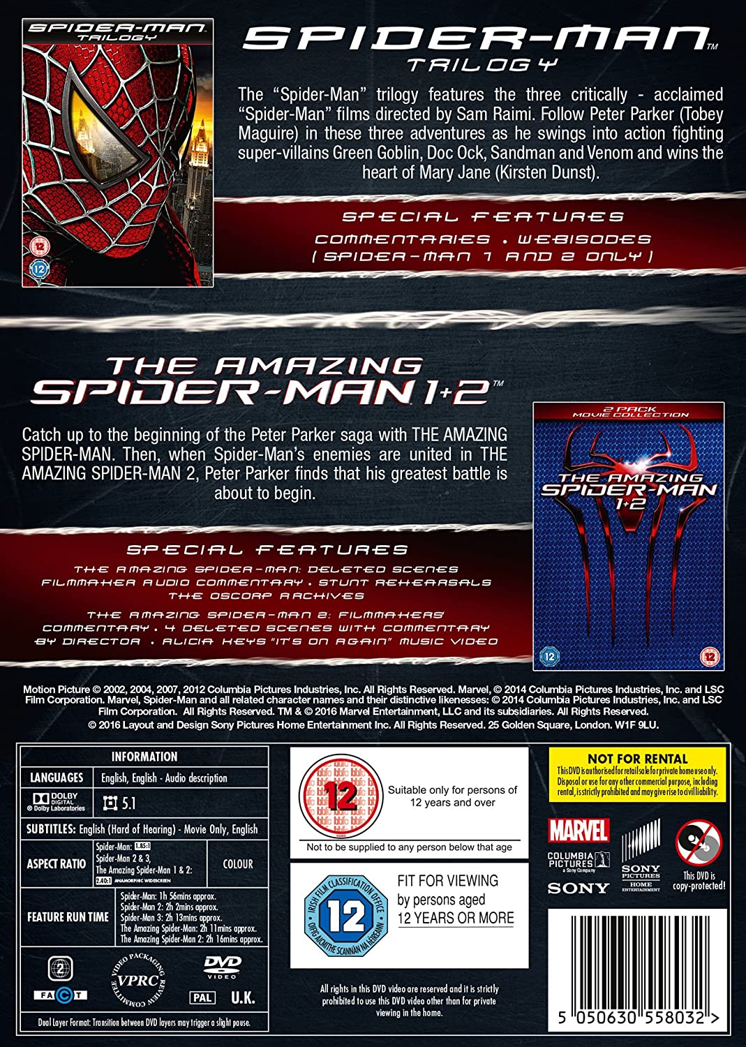 The Spider-Man Complete Five Film Collection - Action/Adventure [DVD]