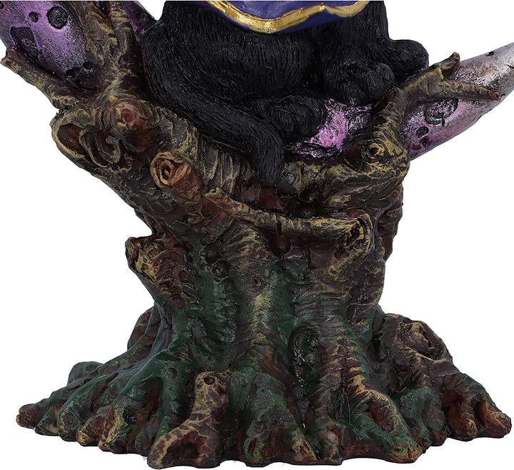 Nemesis Now Grimalkin Witches Familiar Figur, schwarze Katze und Halbmond, 18.