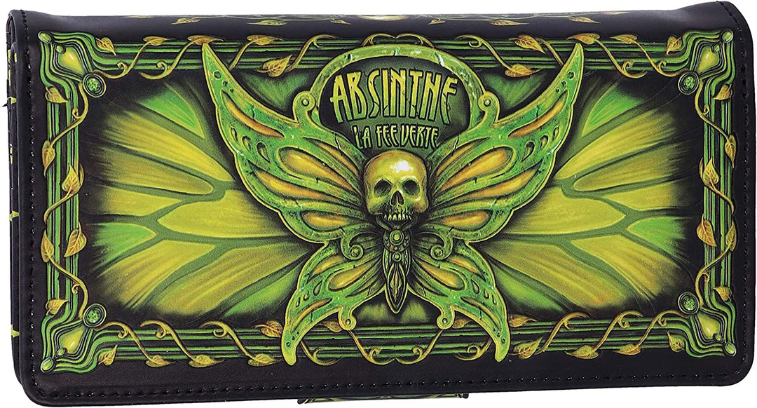 Nemesis Now Absinthe La Fee Verte Green Fairy geprägte Geldbörse, Polyurethan, 18,5