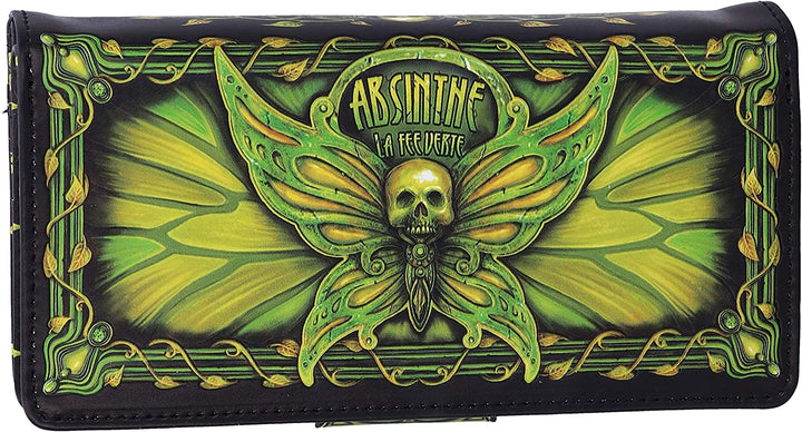 Nemesis Now Absinthe La Fee Verte Green Fairy geprägte Geldbörse, Polyurethan, 18,5