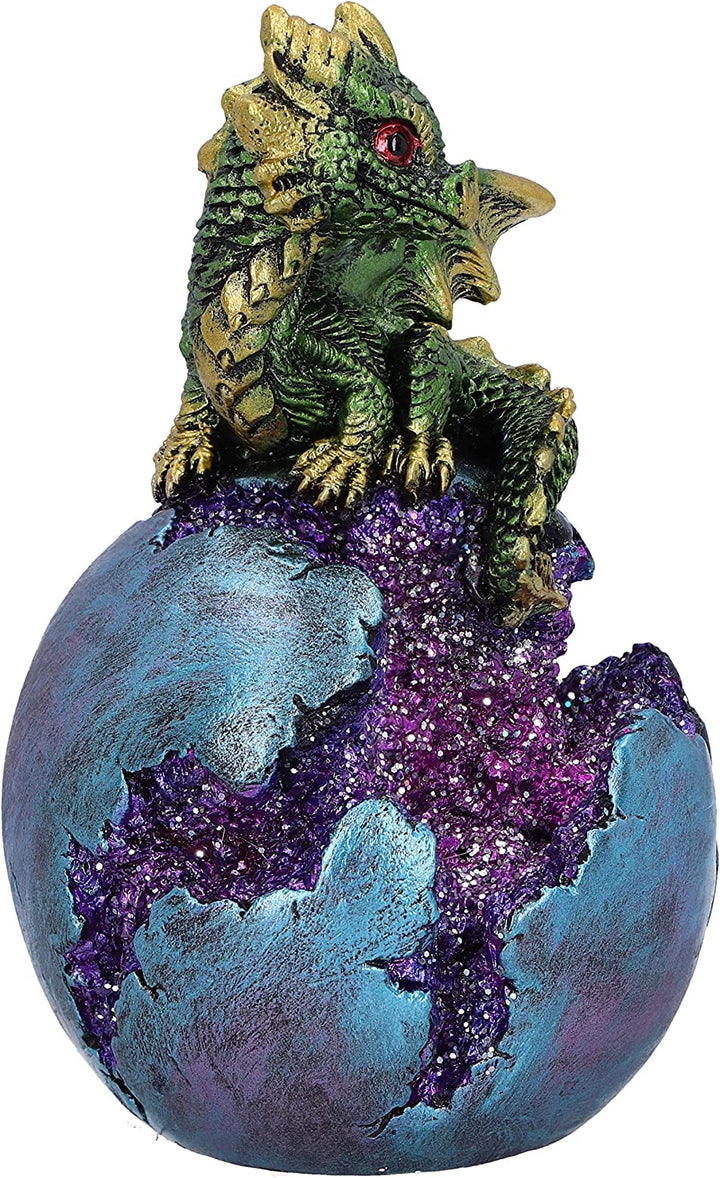 Geode Guard Green Dragon Sphere Kristallfigur