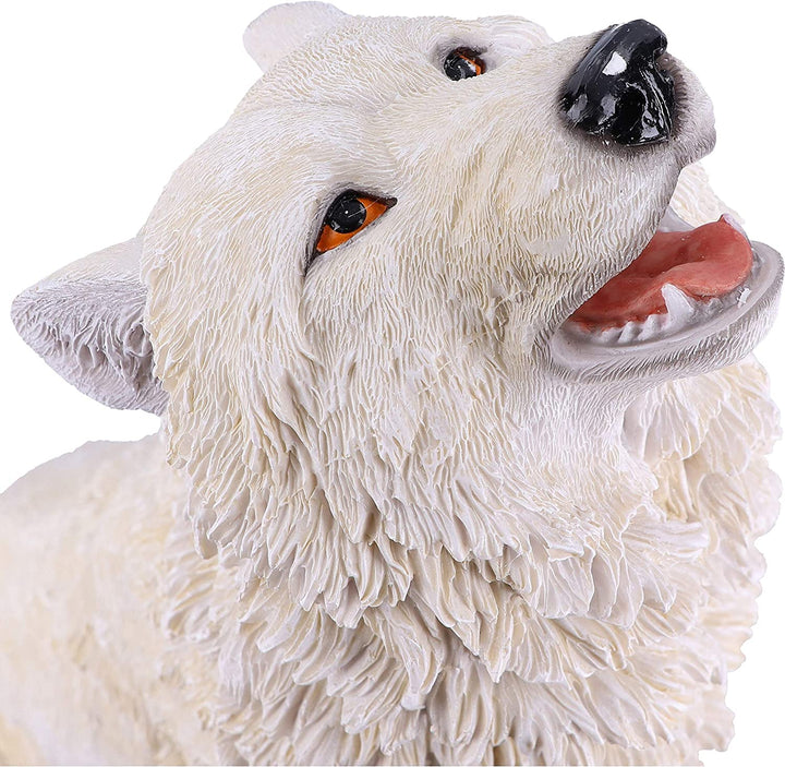 Nemesis Now Storms Cry Howling White Wolf Figur 41,5 cm