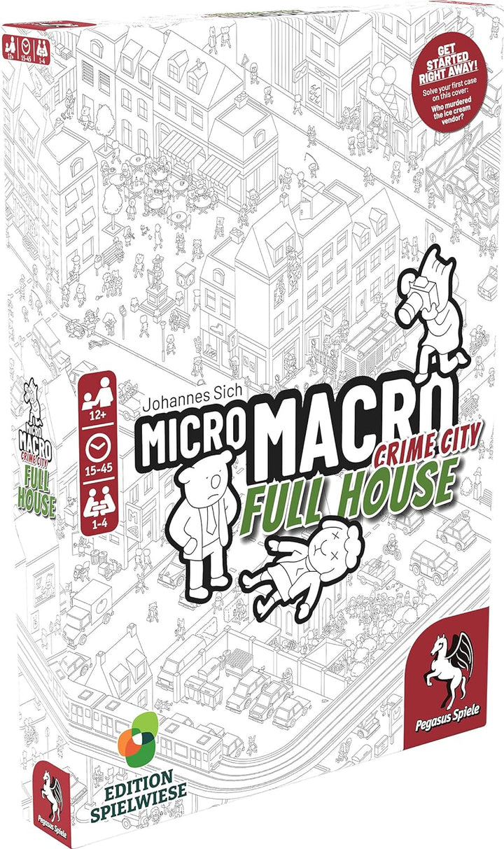 Pegasus Press | MicroMacro: Crime City – Volles Haus | Brettspiel | Ab 12 Jahren | 1-