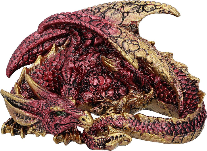 Nemesis Now Aaden Roter und Goldener ruhender Drache, 10,2 cm, U5289S0