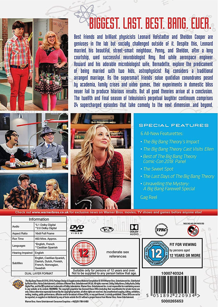 The Big Bang Theory: Staffel 12 [2018] [2019] – Sitcom [DVD]