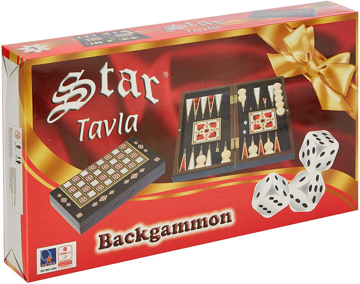 Staroyun 1020722 Antikes kleines Mosaik Backgammon, 17,5 x 32 x 5 cm, Mehrfarbig