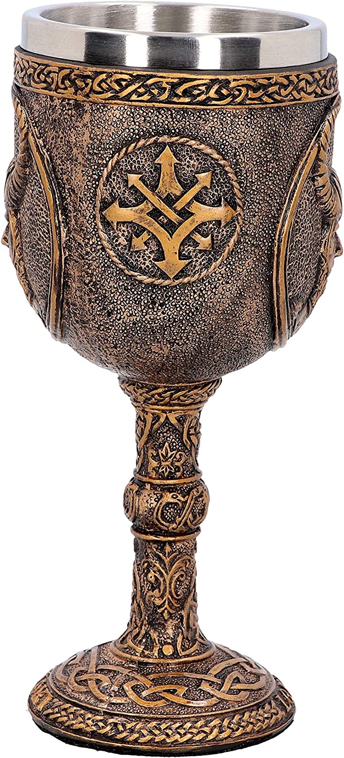 Nemesis Now D4718P9 Loki Kelch 17 cm, Harz m. Edelstahl