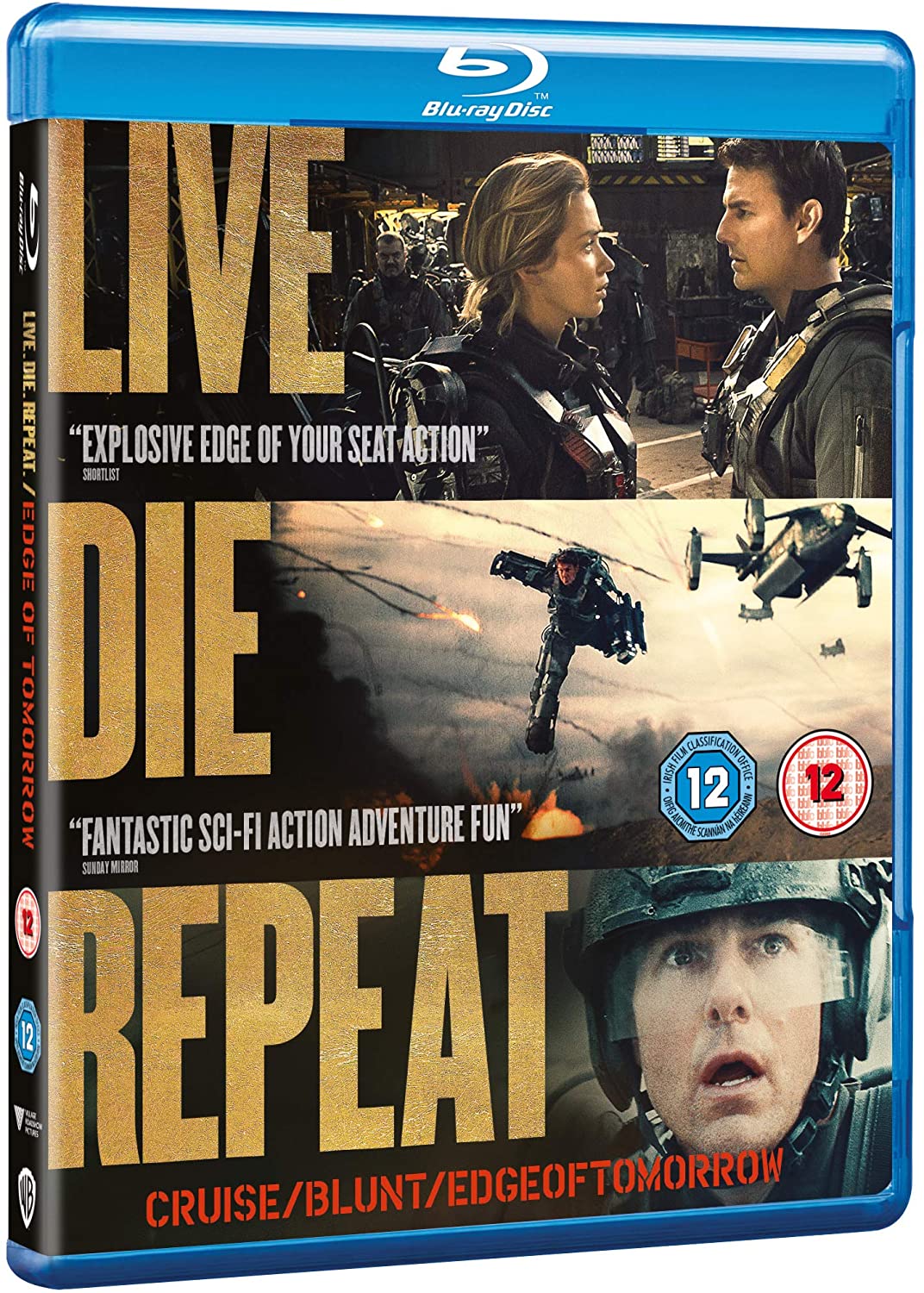 Edge of Tomorrow: Live Die Repeat [2014] [Region Free] – Action/Science-Fiction [Blu-ray]