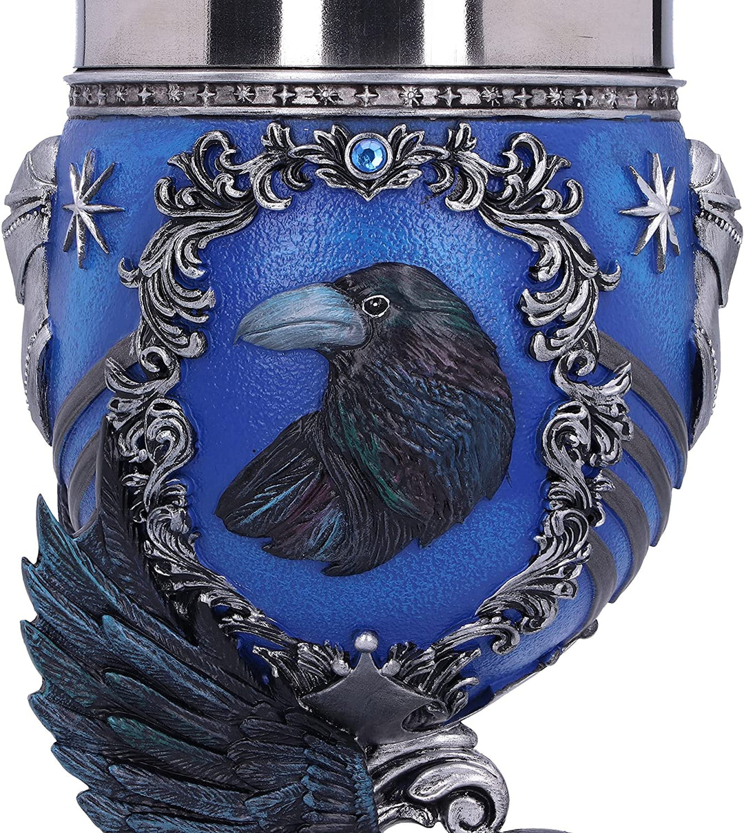 Nemesis Now Harry Potter Ravenclaw Hogwarts House Collectible Goblet, Blue Silver, 19.5cm