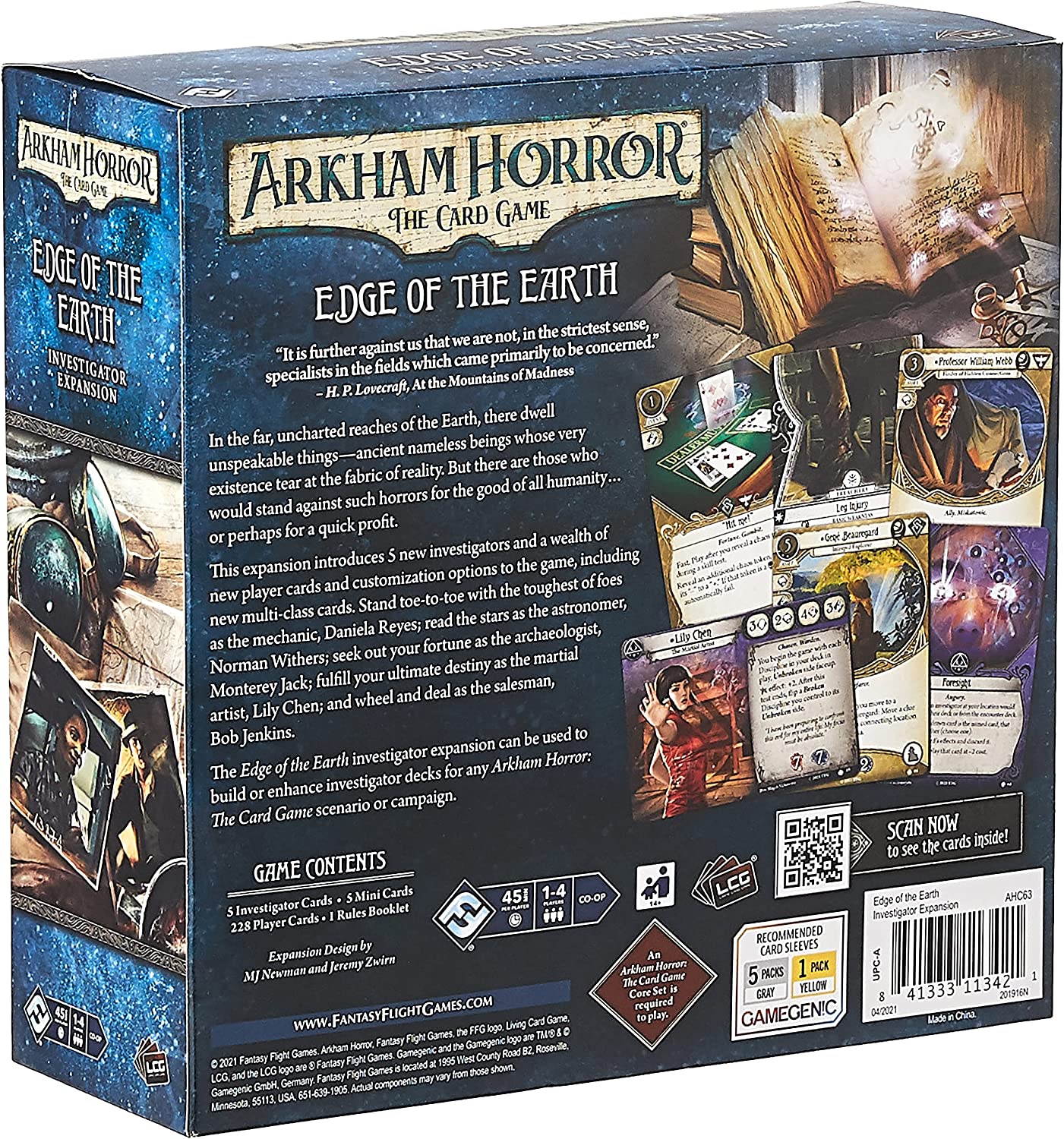 Fantasy Flight Games Arkham Horror: The Card Game Edge of the Earth Investigators Expansion