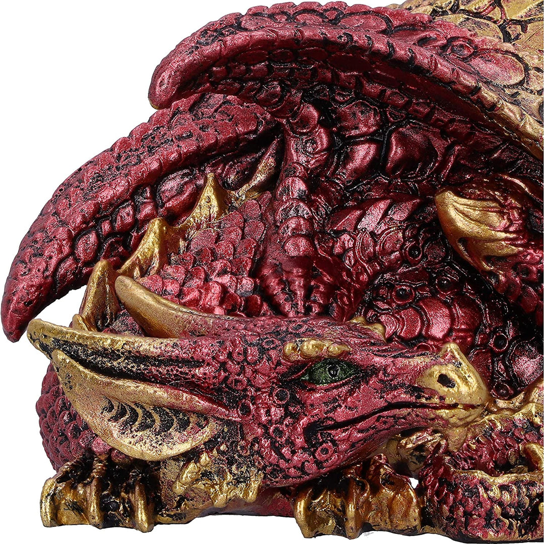Nemesis Now Aaden Roter und Goldener ruhender Drache, 10,2 cm, U5289S0