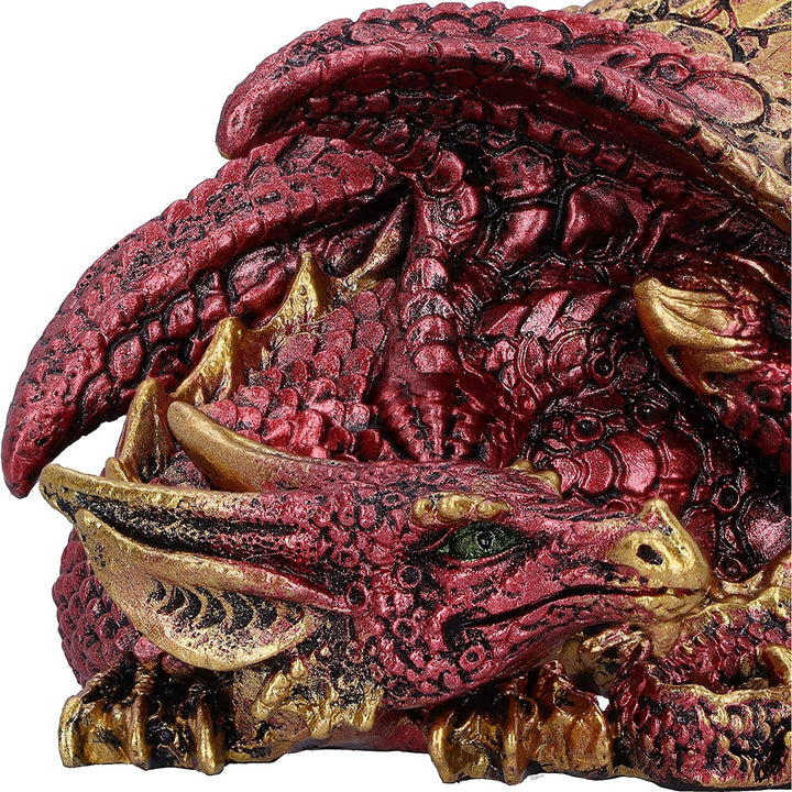 Nemesis Now Aaden Roter und Goldener ruhender Drache, 10,2 cm, U5289S0