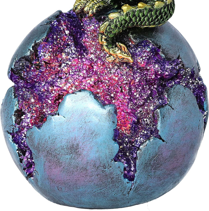 Geode Guard Green Dragon Sphere Kristallfigur