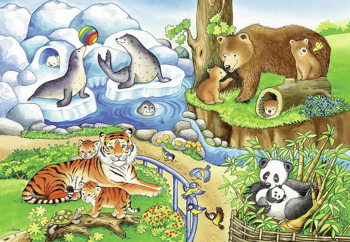 Ravensburger 76024 "Animals in The Zoo Puzzle (2 x 12-Piece)