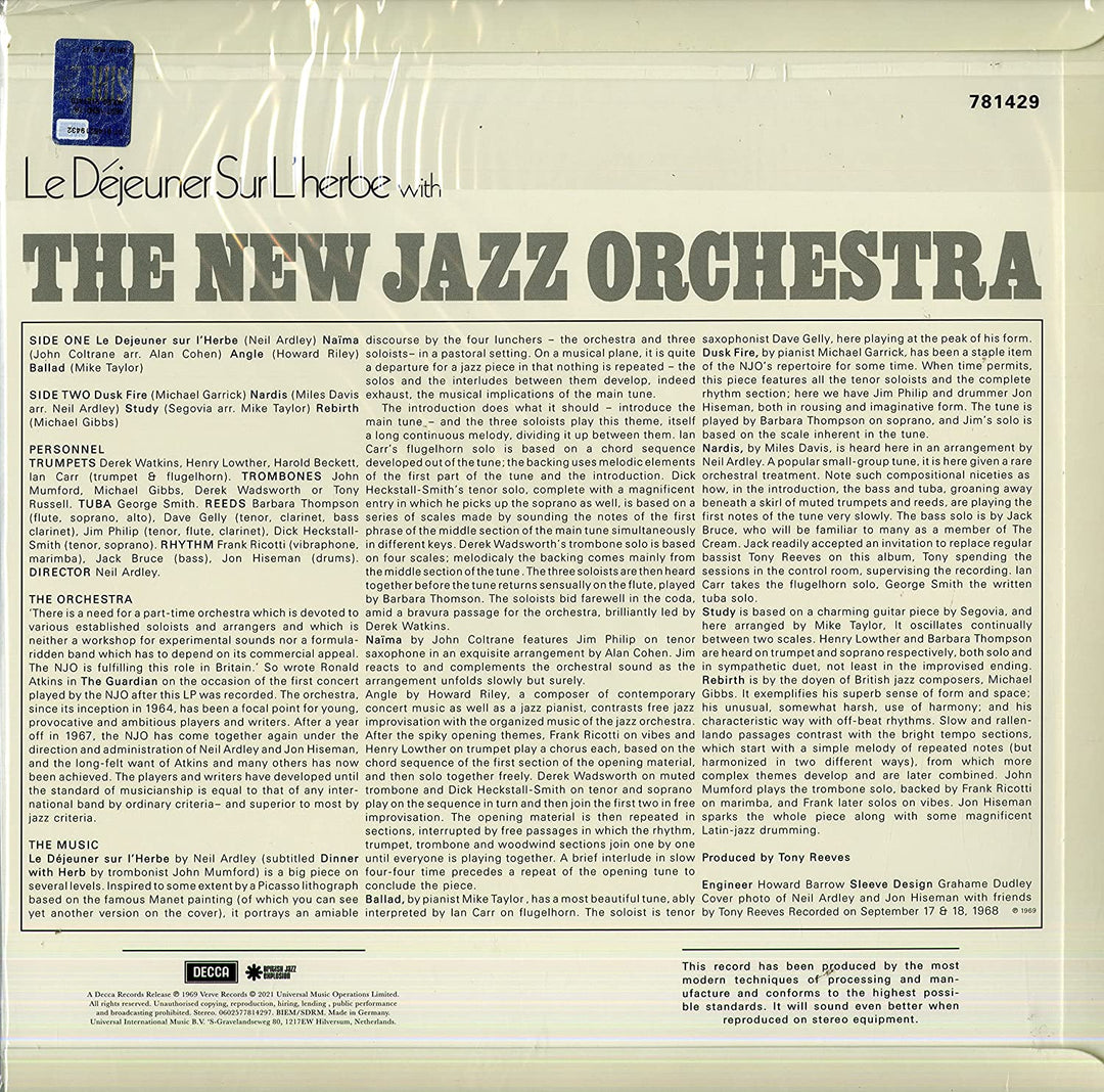 New Jazz Orchestra - Le Djeuner Sur L'Herbe [Vinyl]