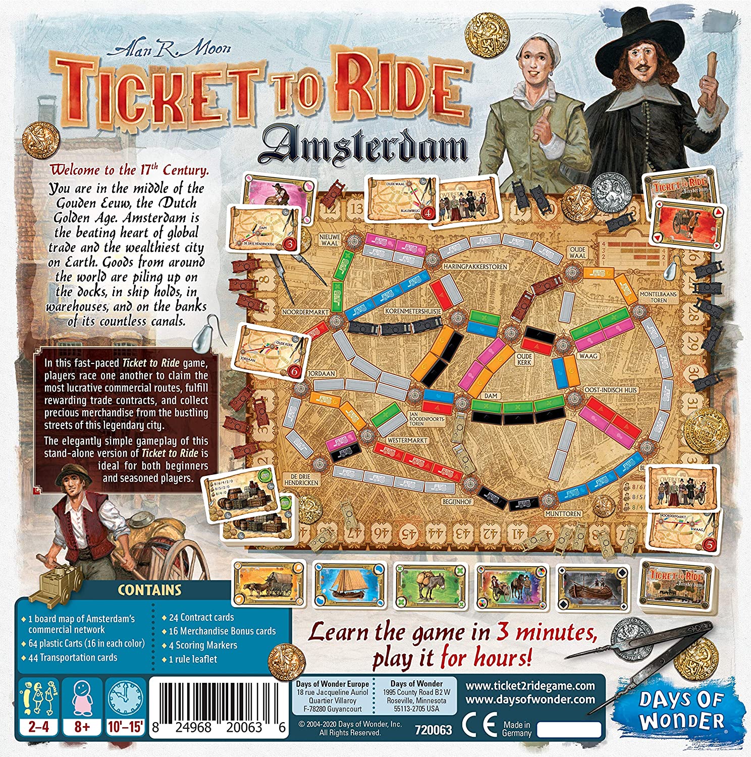 Days of Wonder Ticket to Ride Amsterdam Board Game