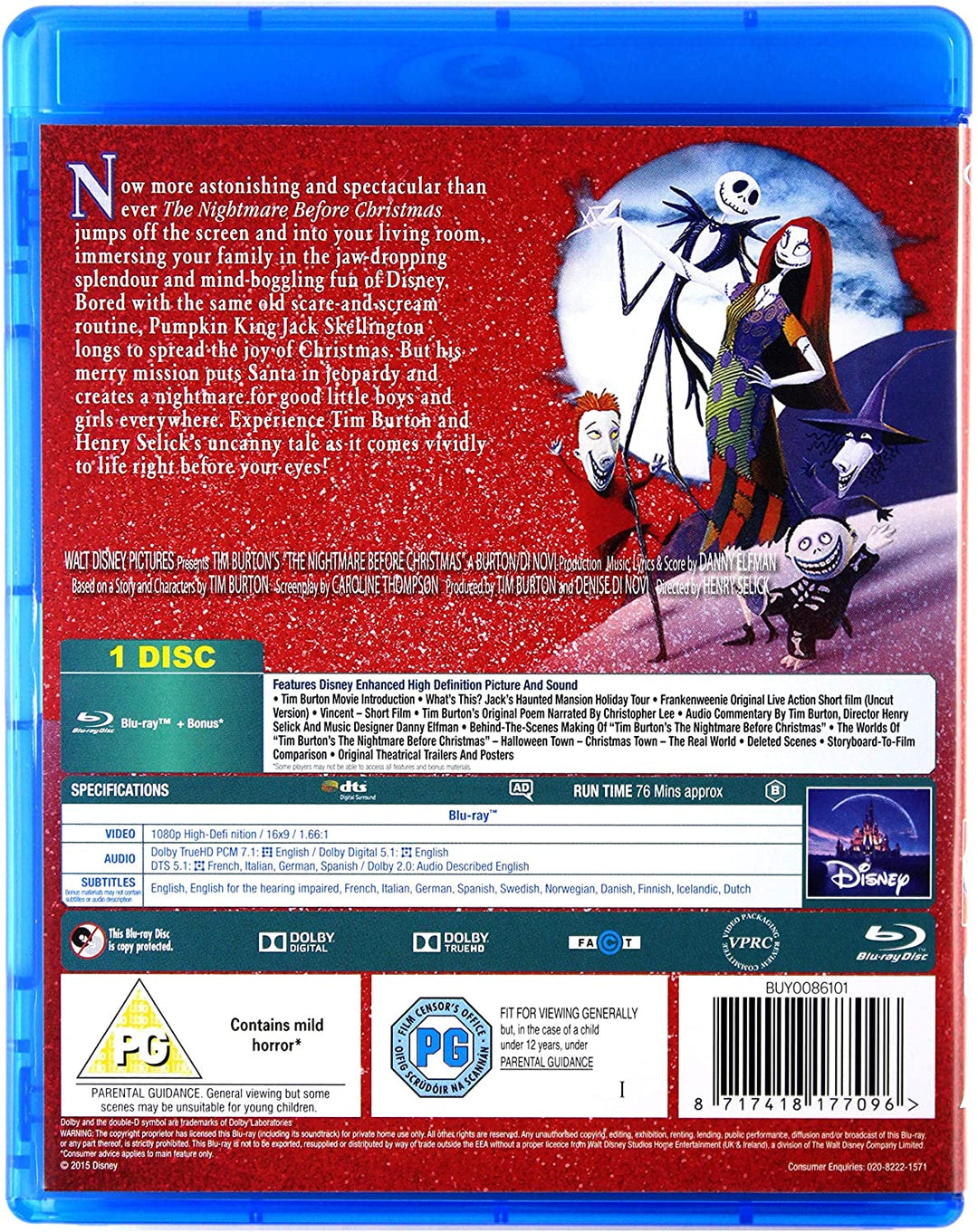 Der Albtraum vor Weihnachten [Blu-ray]