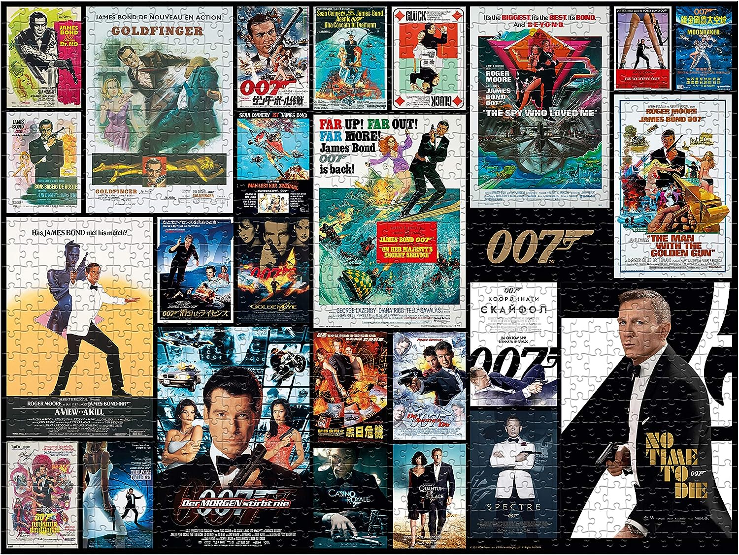 James Bond 1000 Piece Jigsaw Puzzle - Movie Posters Collection