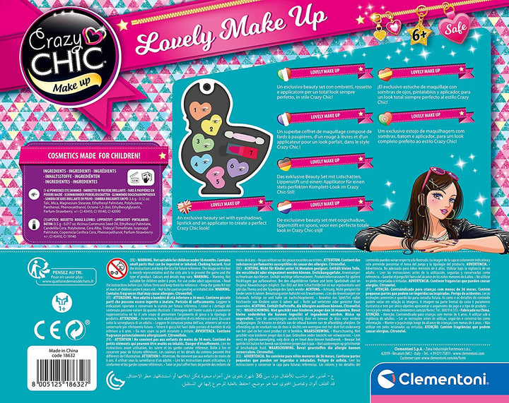 Clementoni 18632 Crazy Chic Lovely Swan Make-up-Set für Kinder ab 6 Jahren P