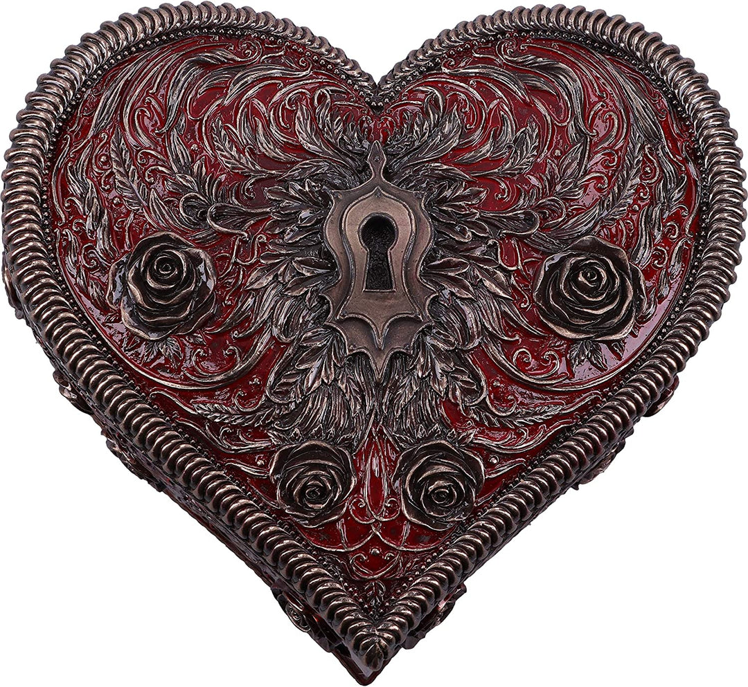 Nemesis Now Heart and Key Barock-Gothic-Romance-Box von Vincent HIE, Bronze, 11.